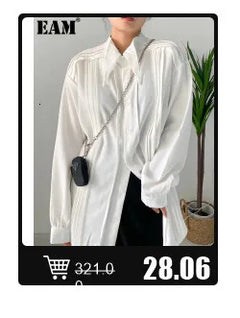 EAM Women Black Irregular Slit Big Size Trench New Stand Collar Long Sleeve Windbreaker Fashion Spring Autumn 2025 1DH0755 - Otaj Gifts
