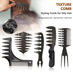 New Styling Hairdressing Men Women Beauty Salon Hair Hairdressing Black Plastic Brush Combs Hairbrush Modelling Designs Tools - Otaj Gifts