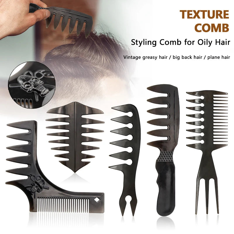 New Styling Hairdressing Men Women Beauty Salon Hair Hairdressing Black Plastic Brush Combs Hairbrush Modelling Designs Tools - Otaj Gifts