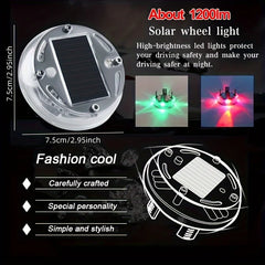 LED Light Solar Energy Flash Car Wheel Light Hub Bulb Tire Tyre Valve Car Motorcycle Tire Colorful Modes Valve Light Wheel Lamp - Otaj Gifts