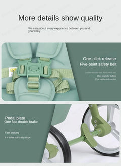 2 In 1 Portable Multifunctional Baby Stroller High Landscape Pram Carriage Basket Baby Carriage Baby Stroller 0 To 3 Years - Otaj Gifts