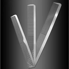 1PC Titanium Steel Comb Professional Salon Hair Hairdressing Anti-static Barbers Comb Ultra Thin Hair Brush for Men - Otaj Gifts