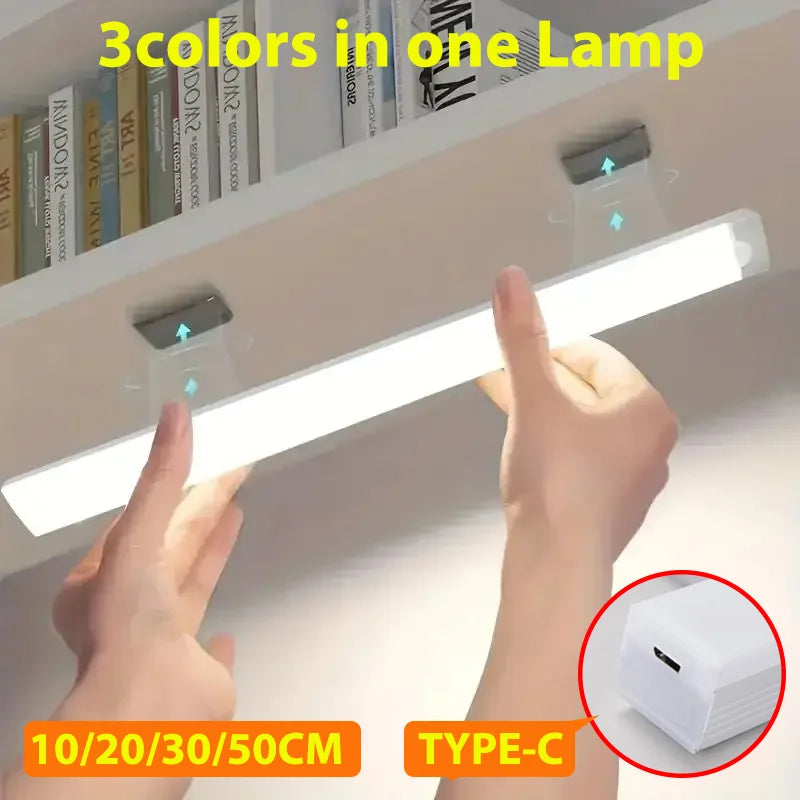 LED Motion Sensor Light Wireless LED Night Light Type C Rechargeable Light Cabinet Wardrobe Lamp Staircase Backlight For Kitchen - Otaj Gifts