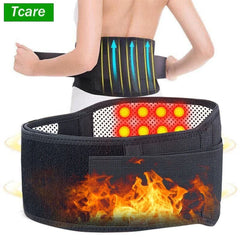 Tcare M - 4XL Adjustable Tourmaline Self Heating Magnetic Therapy Back Waist Support Belt Lumbar Brace Massage Band Health Care - Otaj Gifts