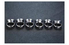 Vnox Twelve Constellations Rings for Men Women 8mm Stainless Steel Anel Male Classic Carbon Fiber 12 Horoscope Ring - Otaj Gifts