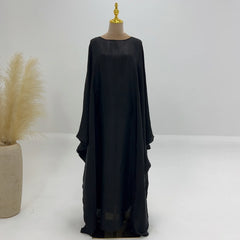 Butterfly Abaya Inside Inner Belt Muslim Party Long Dress Abayas for Women Dubai Turkey Islamic Clothing Ramadan Eid Kaftan Robe - Otaj Gifts