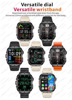 2025 New style Military Smart Watch Men IP68 5ATM Outdoor Sports Fitness Tracker Health Monitor 1.81Inch BT Call Smartwatch - Otaj Gifts