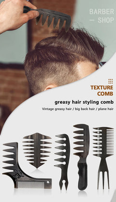 New Styling Hairdressing Men Women Beauty Salon Hair Hairdressing Black Plastic Brush Combs Hairbrush Modelling Designs Tools - Otaj Gifts
