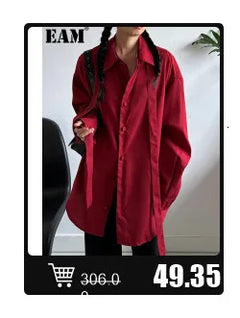 EAM Women Black Irregular Slit Big Size Trench New Stand Collar Long Sleeve Windbreaker Fashion Spring Autumn 2025 1DH0755 - Otaj Gifts