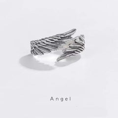 Retro Angel Demon Wings Creative Ring For Men Women Punk Gothic Open Ring Handmade Unisex Jewelry Accessories Gift For Lovers - Otaj Gifts