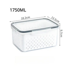 1/2/3pcs Refrigerator Storage Box Fridge Organizer Fresh Vegetable Fruit Drain Basket Storage Container Pantry Kitchen Organizer - Otaj Gifts