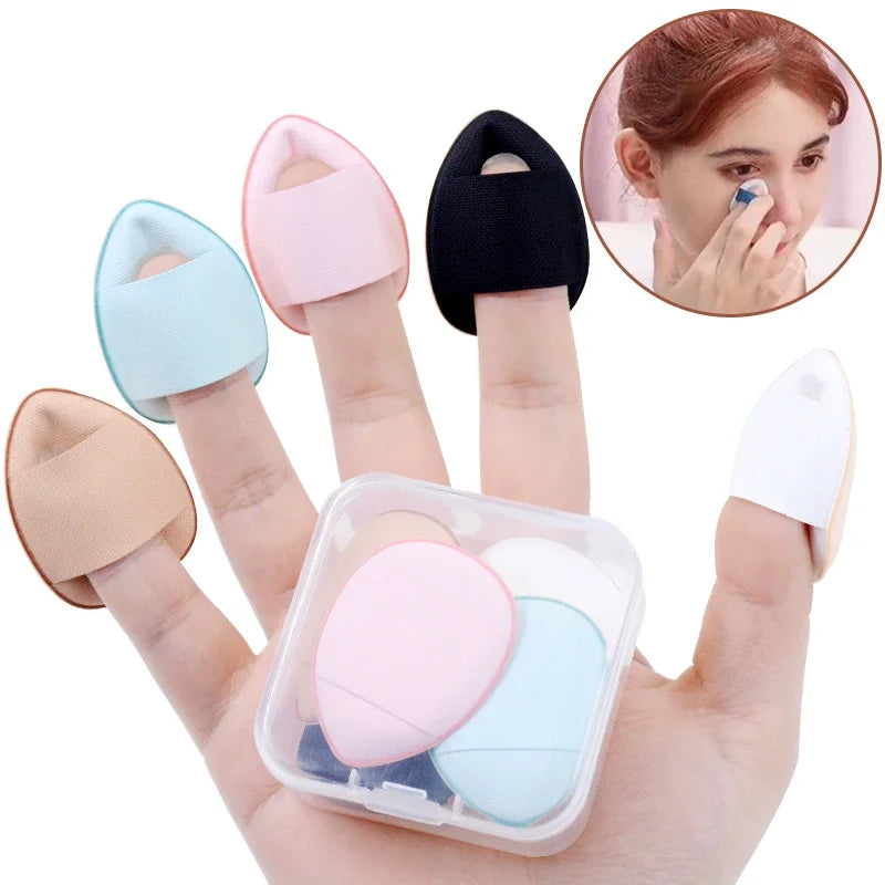5/10Pcs Mini Finger Puff Foundation Small Air Cushion Powder Sponge Face Concealer BB Cream Cosmetic Applicator Makeup Tools - Otaj Gifts