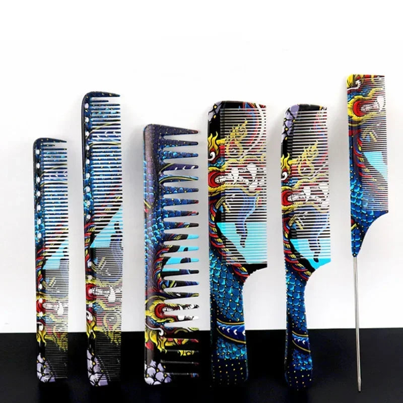 Chinese Dragon Personality Hair Cutting Comb Salon Hair Stylist Professional Male Female Hair Styling Pointed Tail Comb Combs - Otaj Gifts