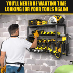 Power Tool Organizer Rack Wall Mount Tool Cabinet Electric Drill Holder Heavy Metal Tool Shelf Storage Rack for Workshop Garage - Otaj Gifts