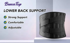 Lower Back Brace with 6 Stays Anti-skid Orthopedic Lumbar Support Breathable Waist Support Belt for Men Women Gym Pain Relief - Otaj Gifts