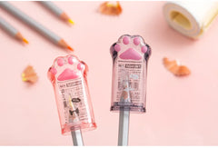 Kawaii Cat Paw Shaped Pencil Sharpener Stationery Kids Gift  Cute School Supplies  Korean Stationery - Otaj Gifts