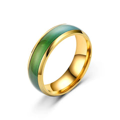 5 Colors Stainless Steel Changing Color Rings Mood Emotion Feeling Temperature Ring for Women Men Couples Ring Tone Jewelry Gift - Otaj Gifts