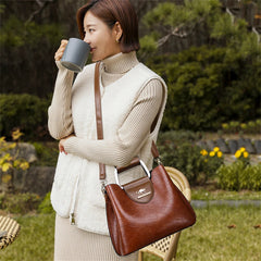 Luxury Designer Handbag Purses for Women 2024 Female Oil Leather Branded Shoulder Crossbody Messenger Tote Bag Small Fashion Sac - Otaj Gifts
