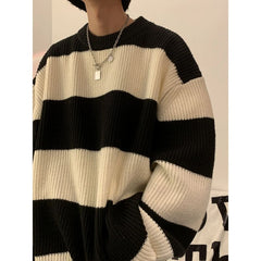 Men's Vintage Stripe Knitwear Coat - Otaj Gifts