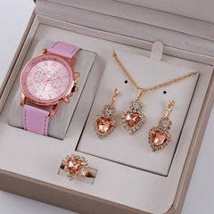 Ladies Graduated Belt Watch Jewelry Set - Otaj Gifts
