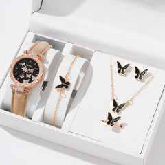 Women's Fashion Simple Butterfly Digital Belt Watch - Otaj Gifts