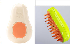 Steamy Cat Brush Cat Dog Grooming Comb Electric Self Cleaning Steam Cat Brush For Massage Avocado Shape Pet Spray Cat Grooming - Otaj Gifts