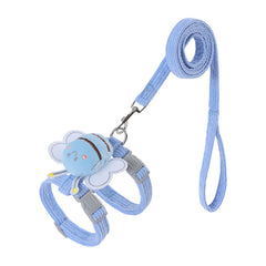 Cat Harness Leash Set With Cute Bee Plaid Cats Escape Proof - Adjustable Kitten Harness For Large Small Cats, Lightweight Soft Petsafe Harness Yellow Plaid Bee - Otaj Gifts