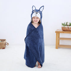 Coral Fleece Animal Cloak Absorbent Soft Bath Towel For Children - Otaj Gifts
