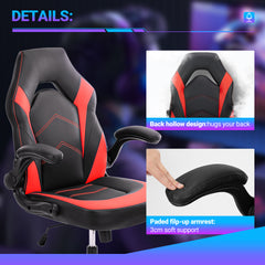 PU Leather Ergonomic Office Chair Swivel Computer Gaming Chair With Lumbar Support - Otaj Gifts