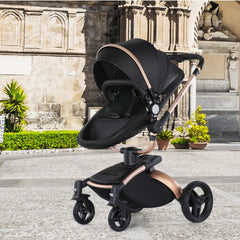 High Landscape Baby Stroller 360-degree Rotation 3-in-1 Basket Foldable - Otaj Gifts
