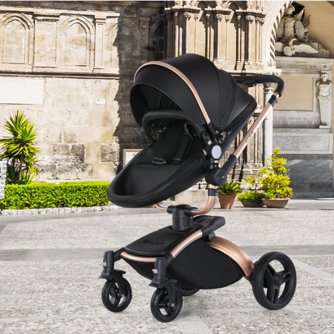High Landscape Baby Stroller 360-degree Rotation 3-in-1 Basket Foldable - Otaj Gifts