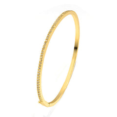 White Gold Plated Bracelet Female Inlaid AAA Zircon Simple - Otaj Gifts