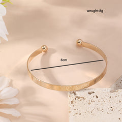 Metal Twist Geometric Knot Winding Hollow Open-end High-grade Light Luxury Personality Fashion Ladies' Bracelet - Otaj Gifts