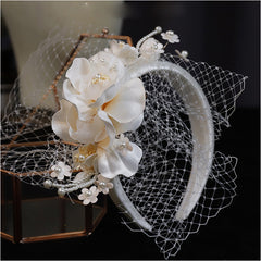 Gradient Satin Petal Mesh Hairband - Otaj Gifts