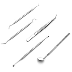 Personal Stainless Steel Dental Tools Suit Oral Mirror 5-piece Set Tooth Care Cleaning - Otaj Gifts