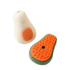 Steamy Cat Brush Cat Dog Grooming Comb Electric Self Cleaning Steam Cat Brush For Massage Avocado Shape Pet Spray Cat Grooming - Otaj Gifts