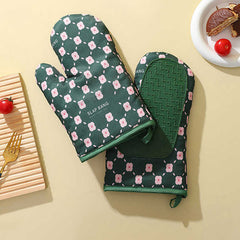 Anti-Scalding Microwave Cotton Non-Slip Insulation Gloves Oven Mitts  Kitchen Heat Resistant Thickened Cotton Heat Insulation Microwave Oven Oven Anti Scalding Household Gloves Baking Tools - Otaj Gifts