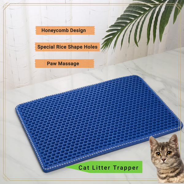 Double-layer Rice Cat Litter Mat - Otaj Gifts