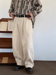 Men's All-match Retro Corduroy Wide-leg Pants - Otaj Gifts