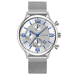 Mesh Strap Calendar Quartz Simple Casual All-match Men's Watch - Otaj Gifts