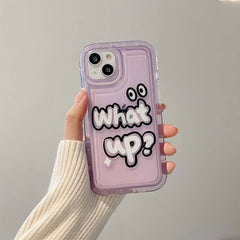 Purple Graffiti English Phone Case - Otaj Gifts