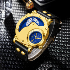 Gold Multi-functional Exaggerated Dial Watch For Men - Otaj Gifts