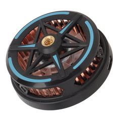 Black Portable Mobile Phone Radiator Intelligent Temperature Control Phone Radiator Fan for Gaming Live Streaming Outdoor Vlog - Otaj Gifts