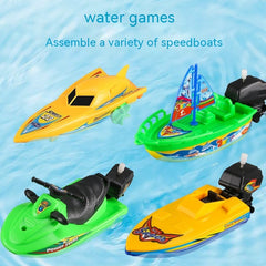 Baby Color Cognition Yacht Speedboat Sailing Motor Boat Summer Water Bath Toys - Otaj Gifts