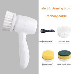 Electric Cleaning Brush 4 In 1 Spinning Scrubber Handheld Electric Cordless Cleaning Brush Portable - Otaj Gifts