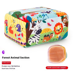 Children's Drawstring Paper Towel Box Toy Baby Fabric Drawstring - Otaj Gifts