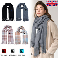 Smart Electric Heated Scarf Winter Neck Warmer Shawl USB Man Woman Designer HS - Otaj Gifts