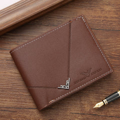 Men's Simplicity Fashion Multi-card-slot Lychee Pattern Short Wallet - Otaj Gifts