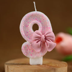 Creative Digital Bow Birthday Candle - Otaj Gifts
