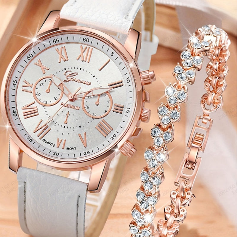 New Fashion Women's Quartz Watch Bracelet Suit - Otaj Gifts